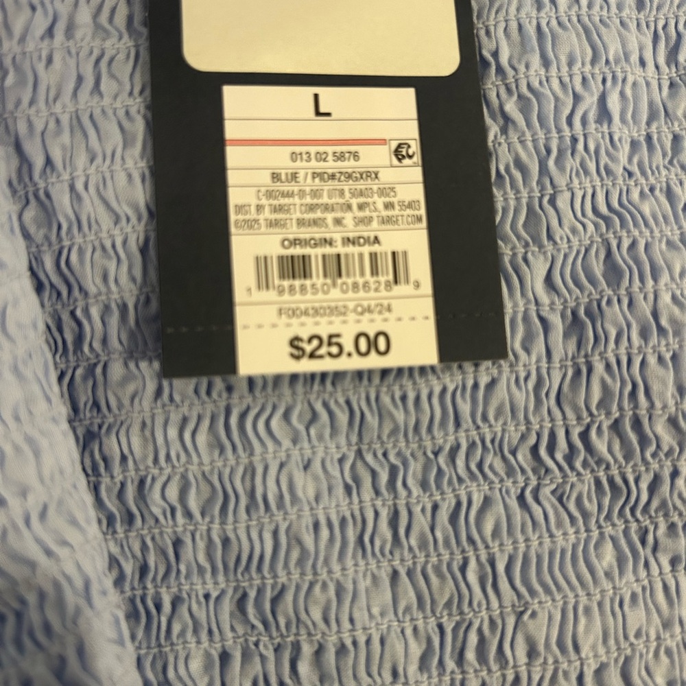 Universal Thread Light Blue Eyelet Ruffle Blouse - Picture 7 of 7